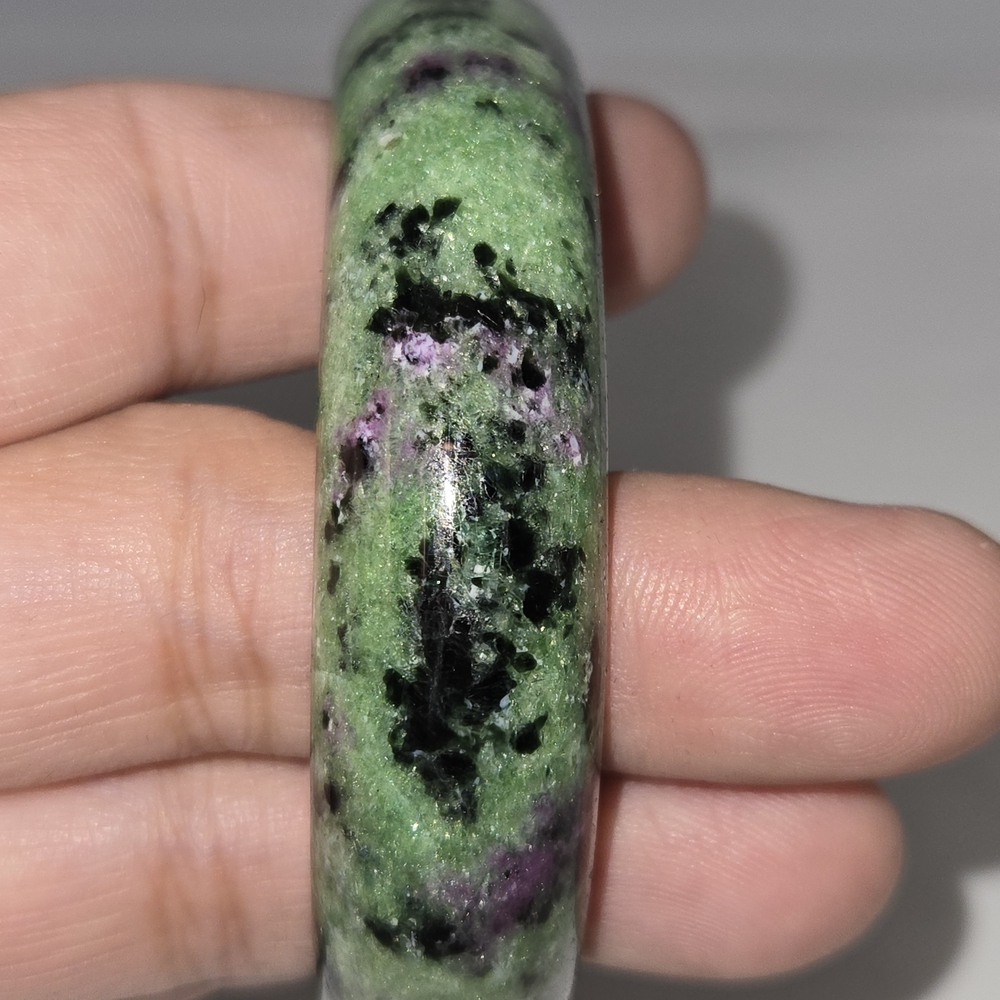 58mm Ruby Zoisite Hard Bangle Bracelet. - image 3